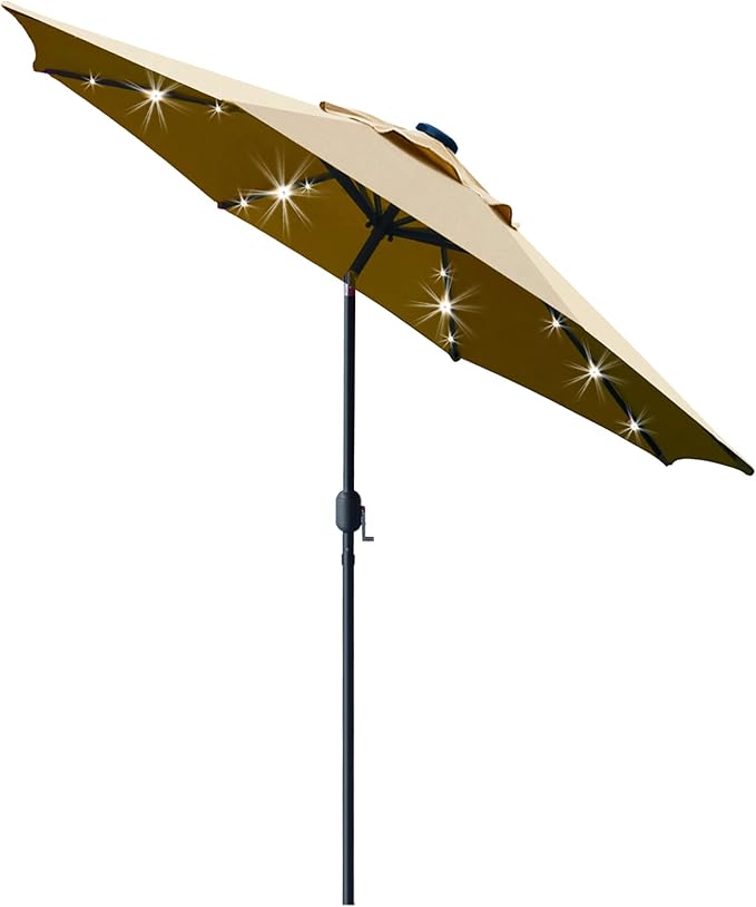 Sunnyglade 9' Solar LED Lighted Patio Umbrella by Sunnyglade