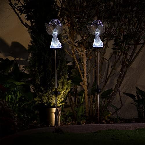 Alpine Corporation 37”H Outdoor Solar Angel Garden Stakes - Image 7