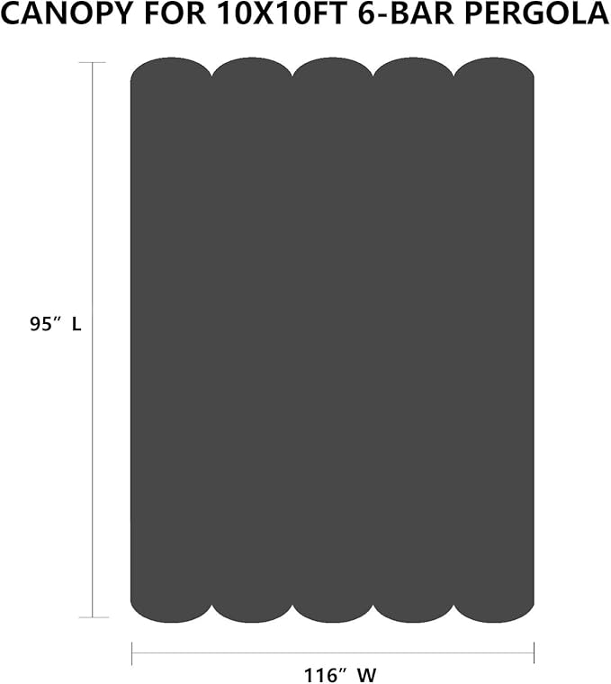 Pergola Shade Cover Replacement Canopy Top Compatible - Image 3