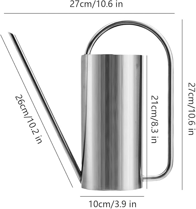 Watering Can for Indoor Plants, 50 oz/1.5L Stainless Steel Watering Can Pot - Image 4