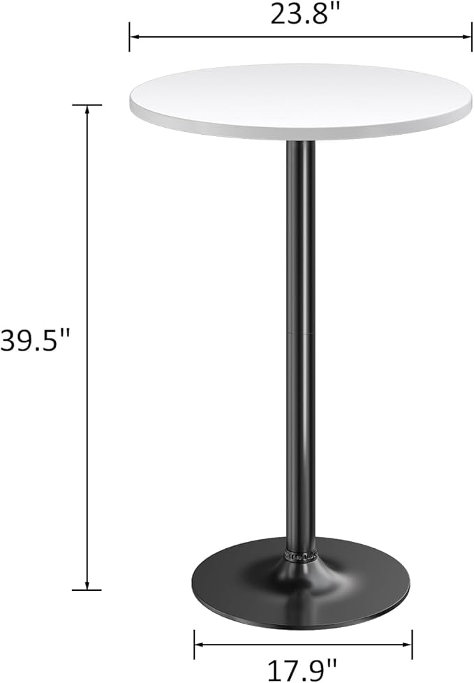 Furmax Bistro Pub Table Round Bar Height Cocktail Table - Image 6