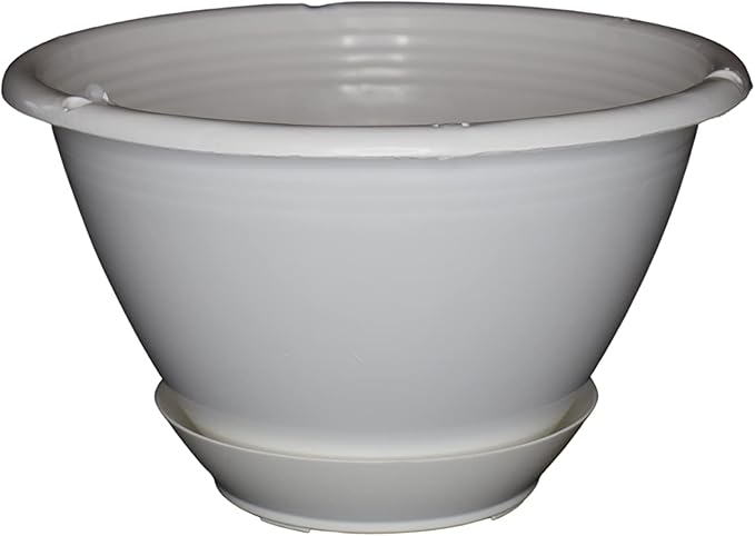 8'' White Plastic Hanging Basket - Image 8
