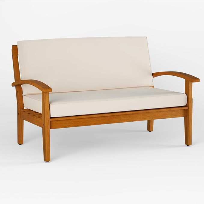 Idzo Laurent 700lbs Capacity Acacia Outdoor Loveseat, FSC Certified 2 Seater by Idzo