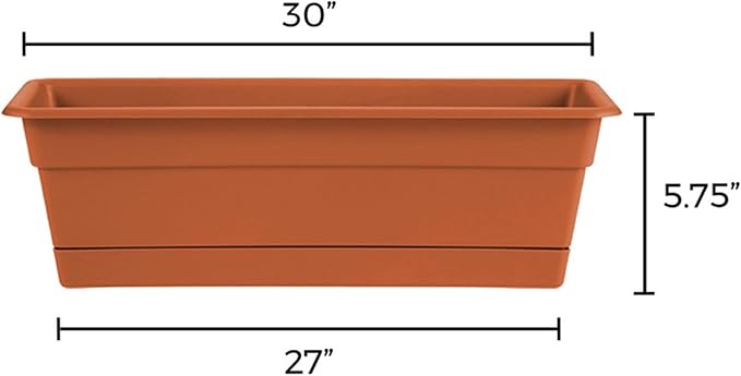 Bloem Dura Cotta Window Box Planter: 30" - Image 3