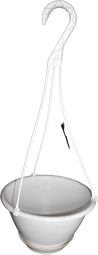 8 inchWhite Plastic Hanging Basket - Image 5
