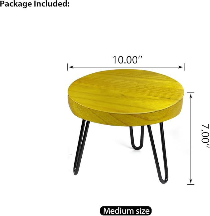 OBTAIN Plant Stand Indoor Outdoor, Wooden plant Stool, Mid Century Plant Stand - Image 2