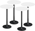 Flamaker Round Bistro Pub Table Modern Style Metal Base MDF Top Cocktail Bar by Flamaker