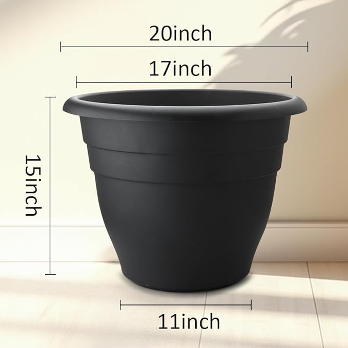 3 Pack 20 Inch Large Plant Pots - Image 2