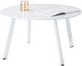 Outdoor Side Table, Outdoor/Indoor Metal Steel Patio Coffee Table, Round by Meluvici