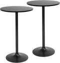 FDW Bistro Pub Table 2 Pack 40 Inch Height Cocktail Table Round Bistro Bar Table by FDW