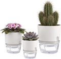6/4/3Inch Self Watering Planter Pots 3 Pack Plant Pot by Thorkok