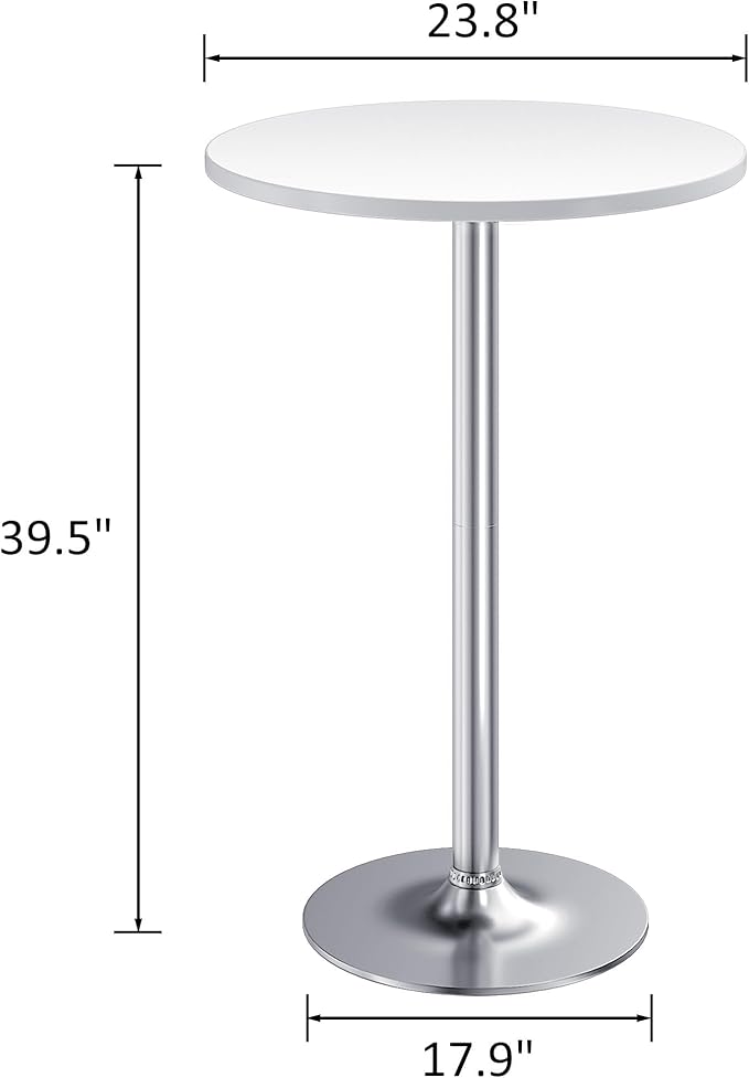 Furmax Bistro Pub Table Round Bar Height Cocktail Table - Image 3