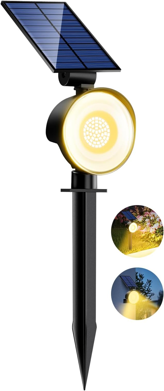 nipify 1 Pack Solar Spot Lights Outdoor Waterproof by Nipify