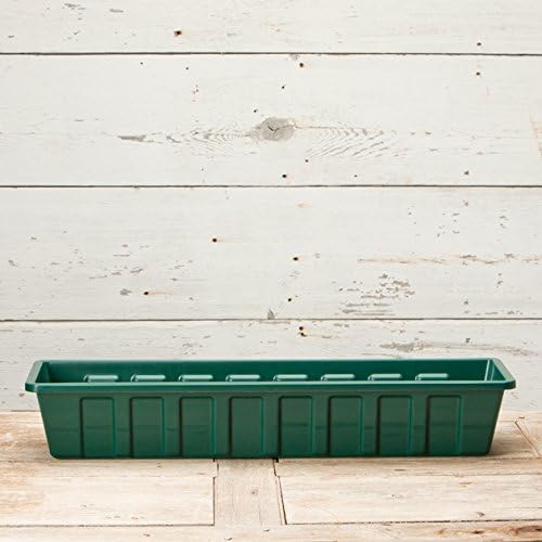 Root & Vessel Poly-Pro Plastic Flower Box Planter, Hunter Green - Image 2