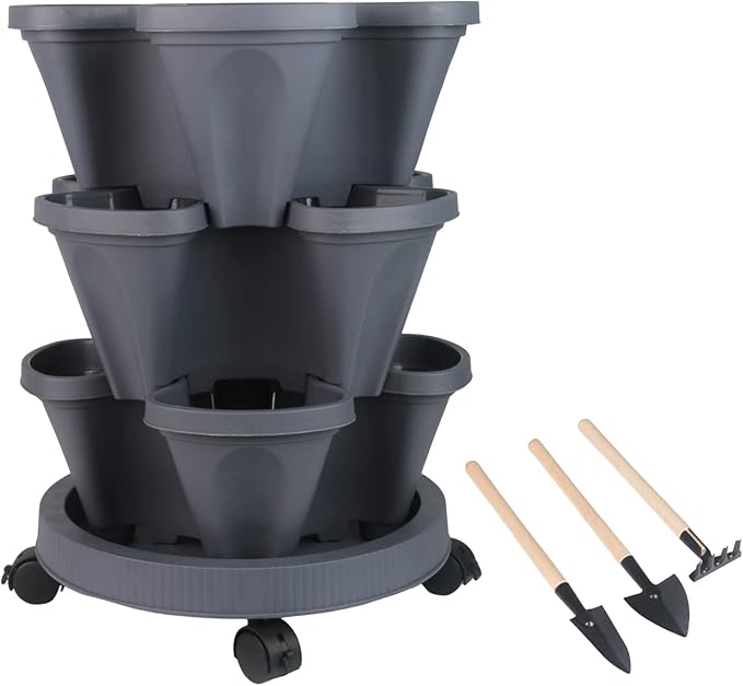 DUNCHATY Stackable Planter, Vertical Garden Planter by DUNCHATY