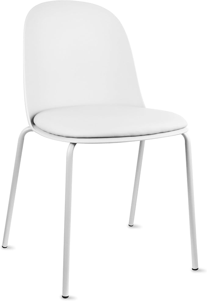 2xhome Modern Stackable Armless Dining Chair, Plastic Shell Seat by 2xhome