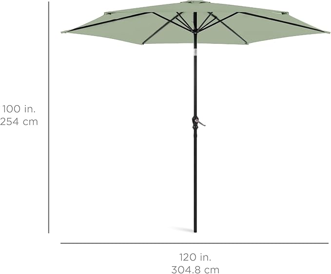 Best Choice Products 10ft Outdoor Table Compatible Steel Polyester Market Patio - Image 7