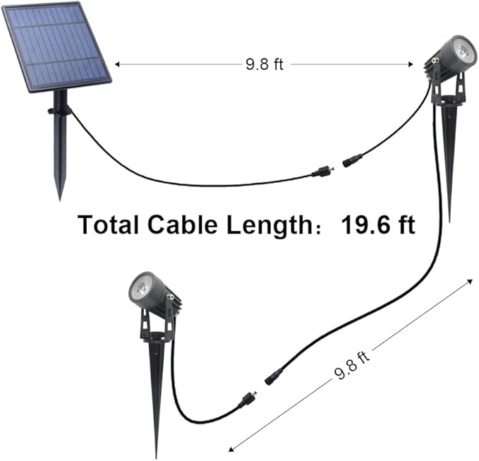 APONUO Metal Solar Spot Lights Outdoor - Image 7