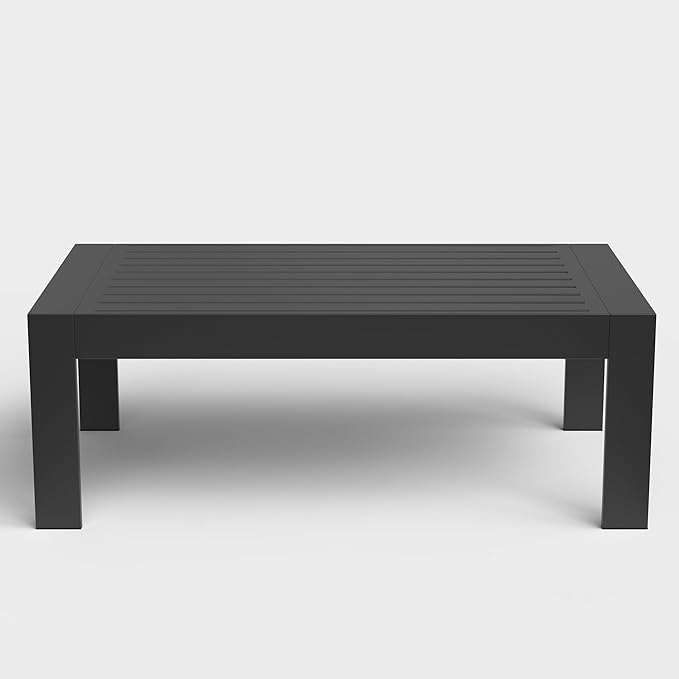 Outdoor Rectangle Patio Aluminum Coffee Tables by Aeeiua