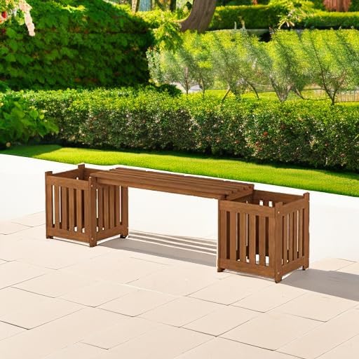 FURINNO FG19455 Tioman Hardwood Outdoor Lifestyle Flowerbox - Image 5
