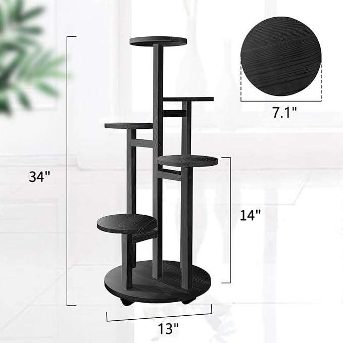 GEEBOBO 5 Tiered Tall Plant Stand - Image 6