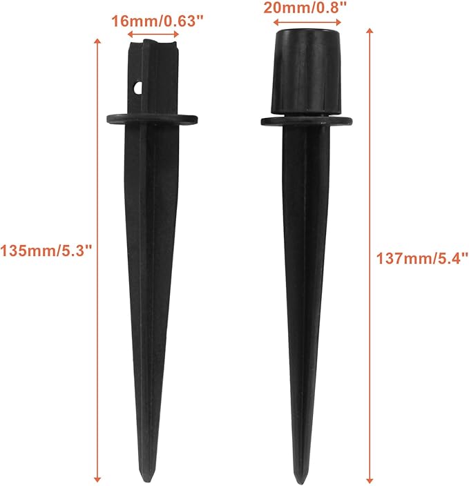 Litoexpe 4 Pack Metal Solar Lights Stake, Replacement Spike Ground Stake - Image 2