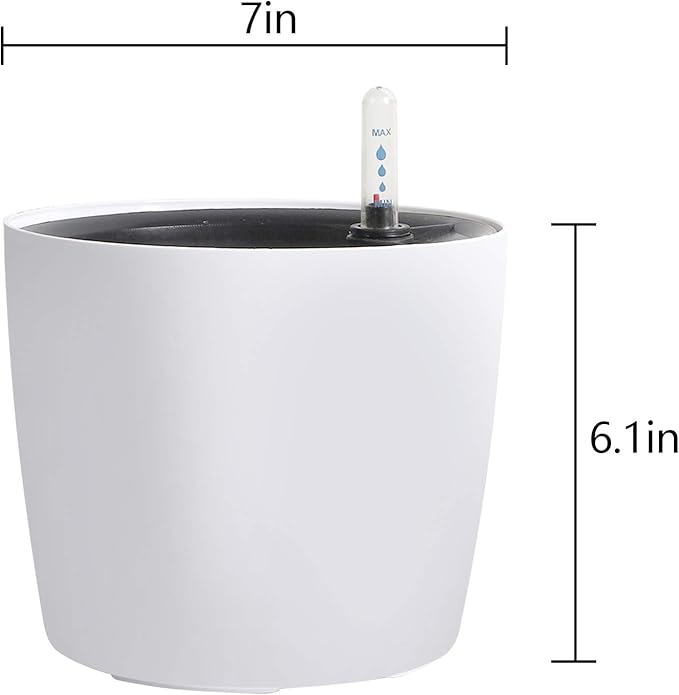 KINJOEK 5 Packs 7 Inch Self Watering Pot - Image 4
