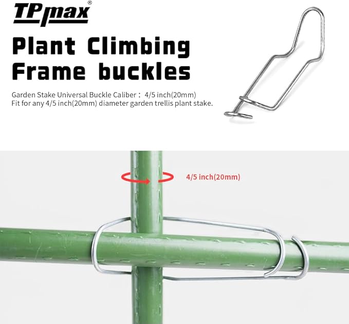 20PCS Galvanized Steel Garden Support Stakes - Image 2