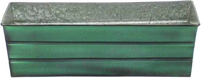 Achla Designs Galvanized Window Flower Box Planter-Green-Medium - Image 5