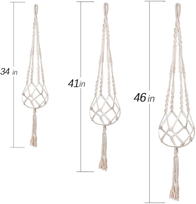 MIPON 3 Pack Macrame Plant Hanger Indoor Hanging Planter Holder - Image 4