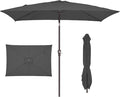 JEAREY 6.5x10 ft Rectangular Patio Umbrellas Rectangle Outdoor Umbrella by JEAREYOutdoorsCollection