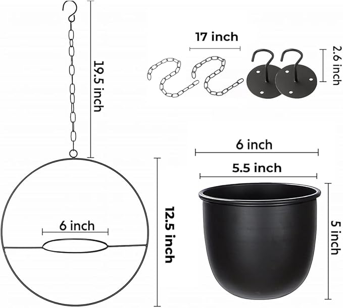 2 Pack Hanging Planters for Indoor Plants - Image 5