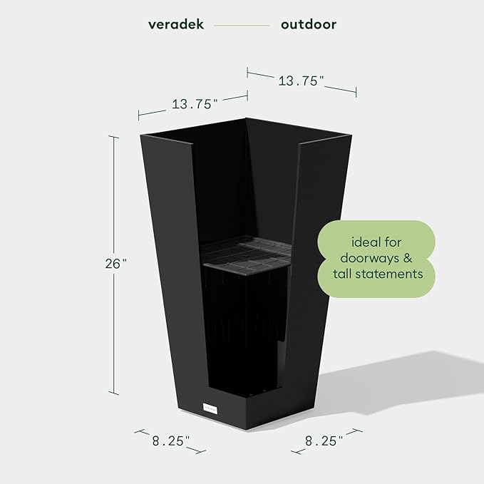 Veradek V-Resin Indoor/Outdoor Taper Planter - Image 2