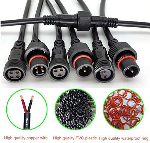 16AWG Waterproof Extension Cable, 9.84FT 2Pin Extension Lead Waterproof Cord - Image 5