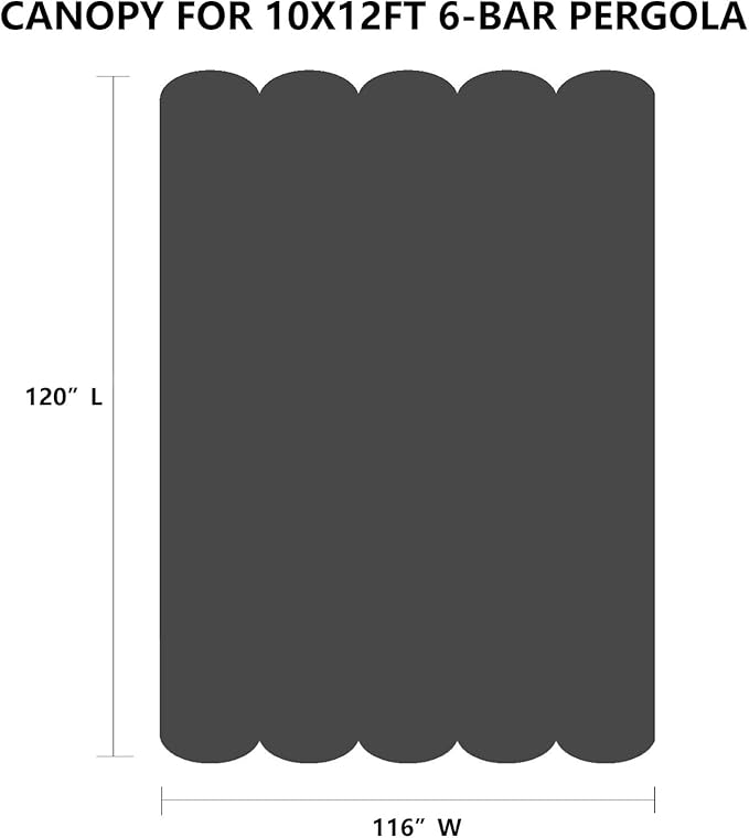 Pergola Shade Cover Replacement Canopy Top Compatible - Image 3