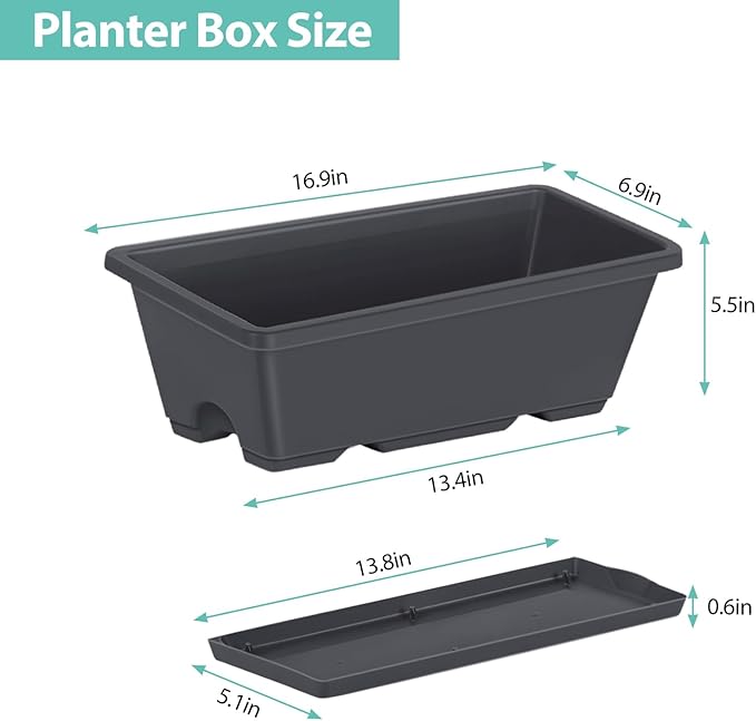 YBING Raised Garden Bed with Wheels Outdoor Elevated Planter Box Stand 6 Pocket - Image 5