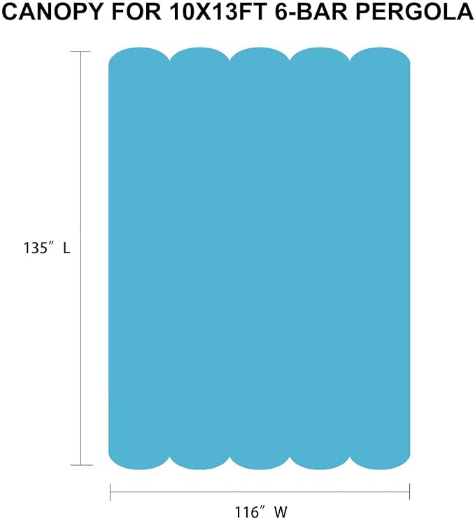 Pergola Shade Cover Replacement Canopy Top Compatible - Image 3