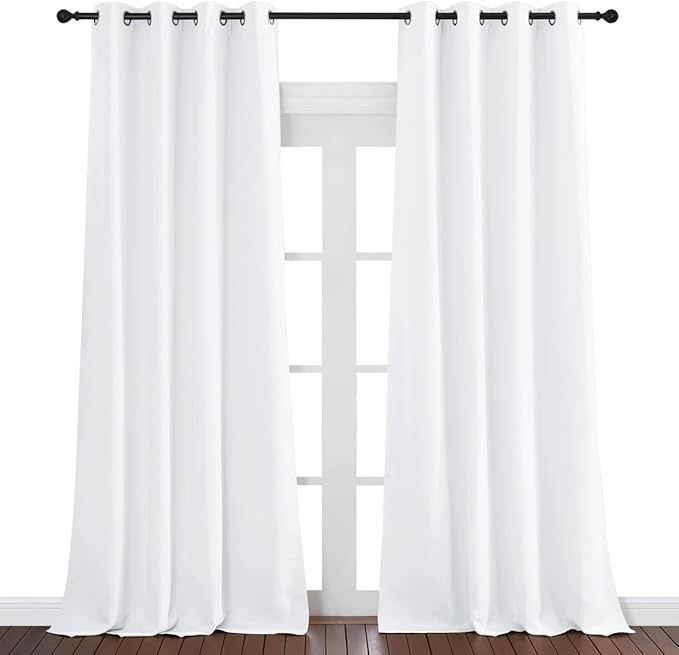 NICETOWN White Room Darkening Curtain 95 inches Long by NICETOWN