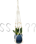 RIFNY Macrame Plant Hanger Indoor, 35 Inch Hanging Plant Holder by RIFNY