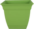 The HC Companies Eclipse Square Plastic Planter w/Attached Saucer by TheHCCompanies