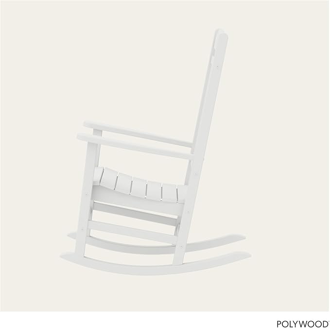 POLYWOOD Presidential Rocking Chair in White - Image 5