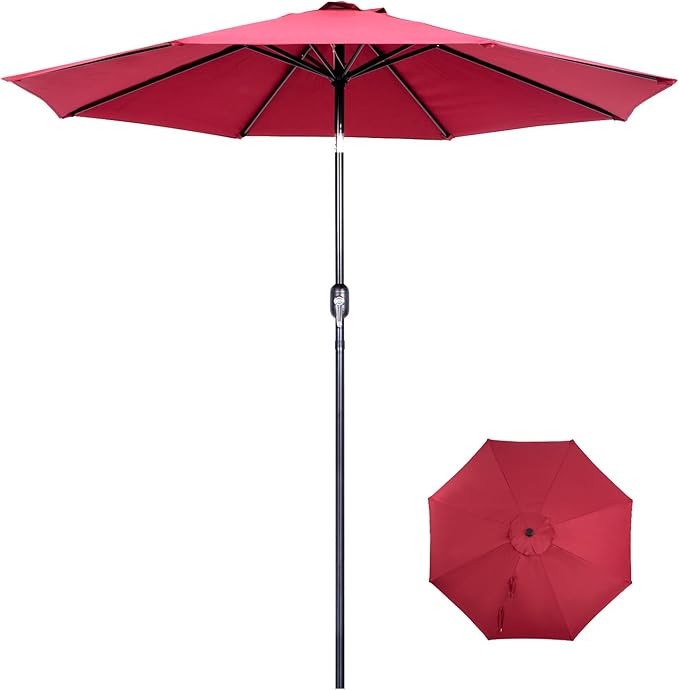 Backyard Expressions 9 ft. Patio Umbrella, Market Table Umbrella w/Tilt and by BackyardExpressions