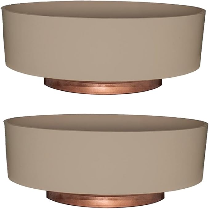 The HC Companies 8 Inch Round Plastic Succulent Capri Bowl Decorative Indoor by TheHCCompanies