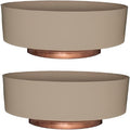 The HC Companies 8 Inch Round Plastic Succulent Capri Bowl Decorative Indoor by TheHCCompanies