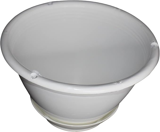8 inchWhite Plastic Hanging Basket - Image 3