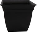 The HC Companies Eclipse Square Plastic Planter w/ Attached Saucer by TheHCCompanies