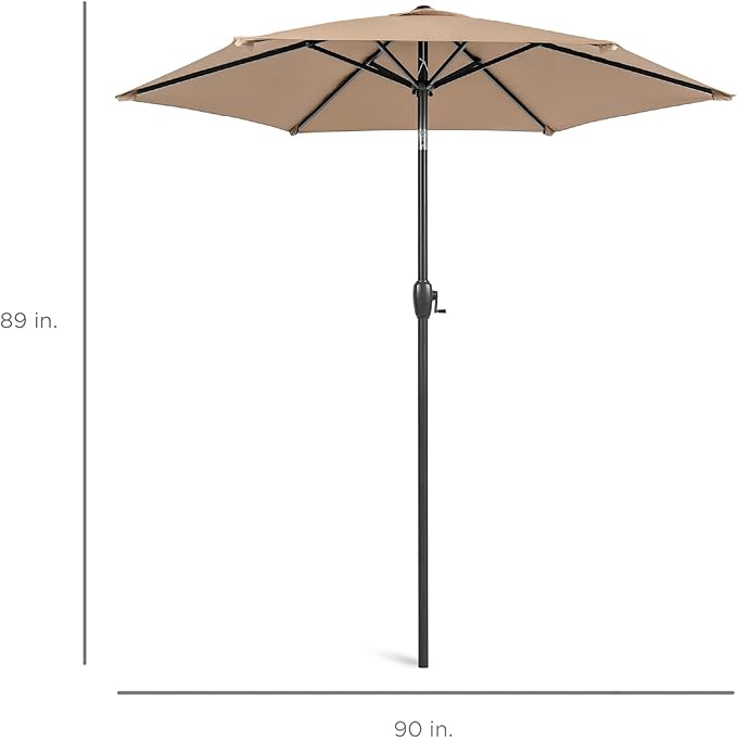 Best Choice Products 7.5ft Heavy-Duty Round Outdoor Market Table Patio Umbrella - Image 7