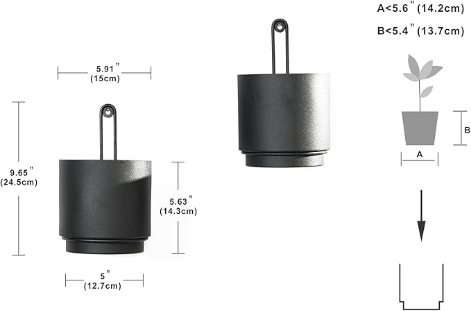 2 Pcs Wall Mounted Hanging Planter Vase - Image 2