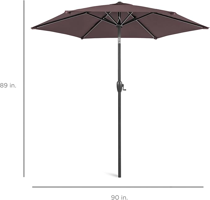 Best Choice Products 7.5ft Heavy-Duty Round Outdoor Market Table Patio Umbrella - Image 7