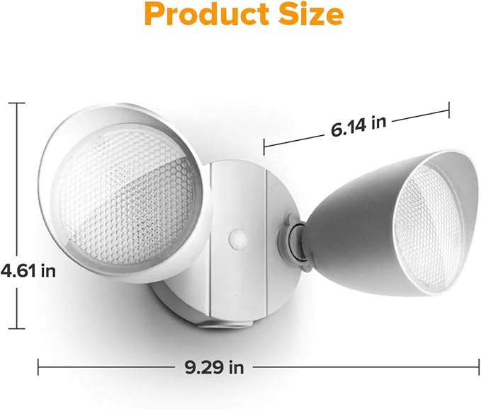 LUTEC 6222W-D2D 3500 Lumen 32 Watt Dusk to Dawn Dual-Head Flood Light Outdoor - Image 8